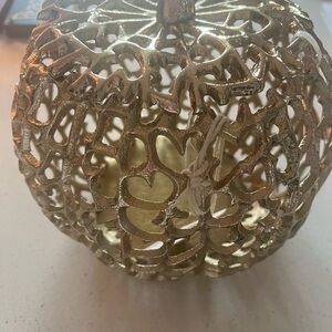 Gold Decorative Metal Pumpkin